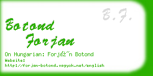 botond forjan business card